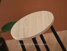 Barový set Everet (sonoma + čierna) (pre 2 osoby). Akcia -16%. Vlastná spoľahlivá doprava až k Vám domov. 1111871