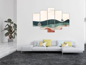 Obraz - Ilustrovaná krajina (150x105 cm)