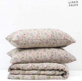 Ľanové obliečky na jednolôžko v prírodnej farbe 140x200 cm Botany 2 – Linen Tales