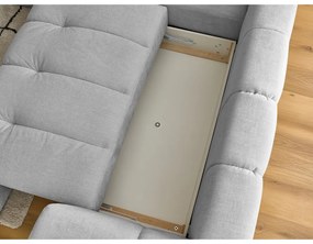 Svetlosivá rozkladacia/s úložným priestorom rohová pohovka (ľavý roh/do L) Fuji – Bobochic Paris