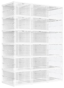 Úložný box Bill, sada 18ks, 35,5x25,6x17,6 cm, transparentná