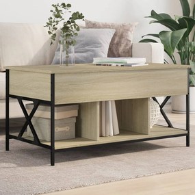 Konferenčný stolík dub sonoma 100x55x50 cm kompoz. drevo a kov 845337