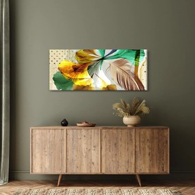 Obraz - Listy s pierkom (120x50 cm)
