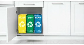 Sixtol Tašky na triedený odpad SORT EASY 3 SLIM, 18 x 30 x 40 cm, 3 x 22 l, 3 ks