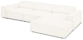 Béžová rohová pohovka z textílie bouclé (pravý roh) Jodie – Micadoni Home