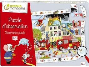 Veľké puzzle Hasiči - 76 dielov, Avenue Mandarine