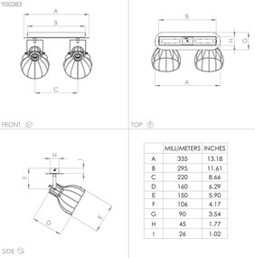 Eglo 900383 - Bodové svietidlo SAMBATELLO 2xE27/40W/230V