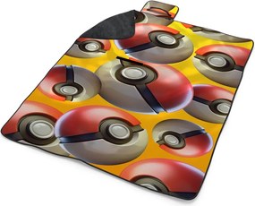 Sablio Plážová deka Pokemon ball Pattern: 200x140 cm