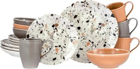 XXXLutz KOMBINOVANÝ SERVIS Terrazzo Mix 16-dielne Creatable - Online Only bytové doplnky - 007768067401