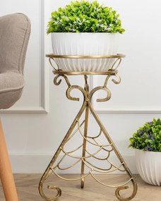STOJAN NA KVETINÁČ OMRI 50X34,5 CM ZLATÁ