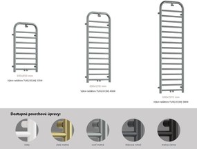 Deante Silia, kúpeľňový radiátor 500x850 mm, 335W, brúsená oceľ, DEA-AGI_FG31