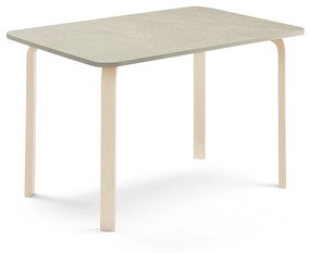 Stôl ELTON, 1200x700x710 mm, linoleum - šedá, breza