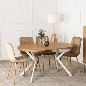 Stôl RENO 90–190 cm Dub Zlatý/Biely