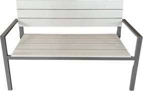 Garden Line ZÁHRADNÁ LAVICA 118 x 54 x 77 CM ŠEDÁ *0803