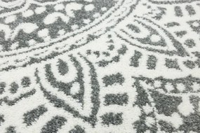 Koberec Lima G757A mandala, krémový / sivý kruh