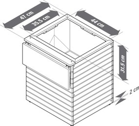 Debnička na sadenice s vyklápacím stolíkom »Tinus«
