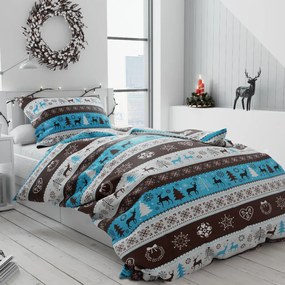 Bavlnené obliečky ZIMNÉ SOBY hnedé Rozmer obliečky: 70 x 90 cm | 140 x 200 cm