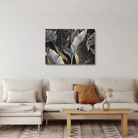 Sklenený obraz - Zlatá džungľa (70x50 cm)