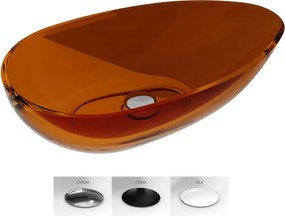 Besco Doskové umývadlo zo syntetickej živice Neya 60x35 cm Earth Rust s výpustom Click-Clack BESCO-Typ výpuste: Click-Clack bez prepadu, biela