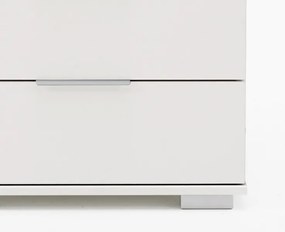 Nočný stolík Easy Plus, 2 zásuvky, alpská biela