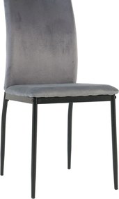 Jedálenská stolička Mette, stredne šedá látka