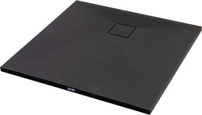 Cagliari Black 90x90x2,6 cm Štvorcová, SMC sprchová vanička, so sifonom