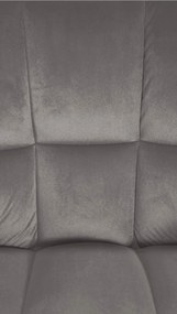 Barová stolička Damaso B - zamat, čierny rám - Sivá