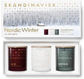 SKANDINAVISK Darčeková sada mini sviečok Nordic Winter 3 x 65 g