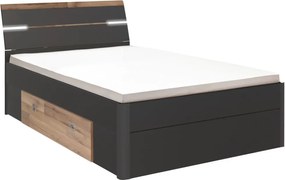 Posteľ Mars 140x200 cm, so zásuvkami a osvetlením