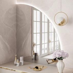 TOALETNÝ STOLÍK NESSIE KAŠMÍR PRAVÝ + ZLATÝ PODSTAVEC + ZRKADLO POLMESIAC