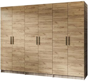 Skriňa X3 Gold 2d Dub Sonoma/Dub Craft Zlatý