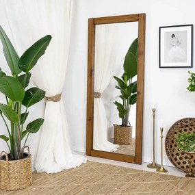 Veľké rustikálne zrkadlo na stenu do chodby 200x4x88 cm