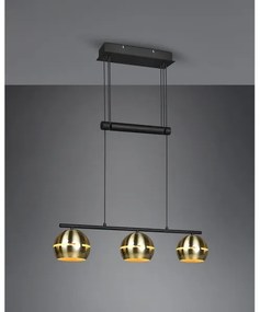 Trio - Luster na lanku FLETCHER 3xE14/40W/230V mosadz