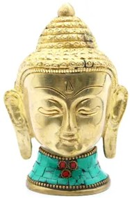 Mosadzná figúrka buddhu - veľká hlava