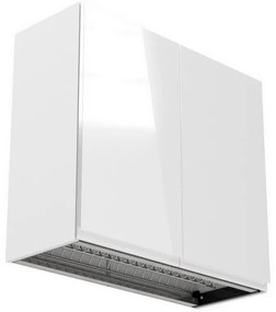 Kuchynská skrinka horná s odkapávačom ASPEN G80C, 80x72x32, biela/sivá lesk