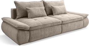 Priestranná pohovka Nube, béžová štruktúrovaná látka