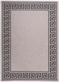 Šnúrkový koberec Lux strieborný/čierny Veľkosť: 160x230cm