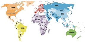 Tapeta originálna mapa sveta - 300x200