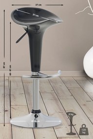 Plastová barová stolička Shine - Sivá