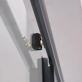 BPS-koupelny Štvorcový sprchovací kút BL32B 90x90 čierna/transparent + vanička SXL02B BL čierna