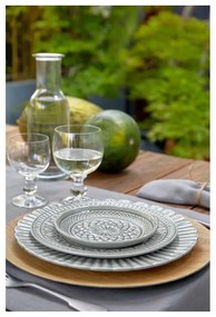 Sivý kameninový tanier Costa Nova Cristal, ⌀ 28 cm