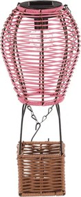 Solárny lampáš balón s LED osvetlením PLA113 PINK-S
