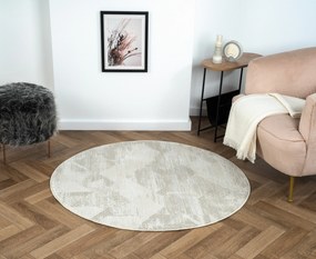 My Flair, Kusový koberec My Life CA60018 creme kruh, 120x120 (priemer) kruh, béžová, chodba / predsieň