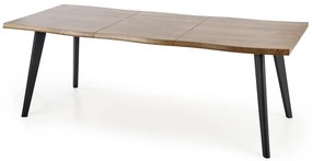 Rozkladací jedálenský stôl Dickson 120/180 - prírodná / čierna