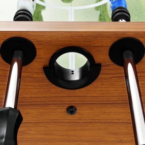 vidaXL Stolný futbal oceľ 60 kg 140x74,5x87,5 cm bledohnedý a čierny-