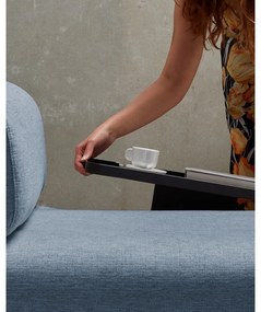 Modrá pohovka s podrúčkami Kave Home Compo