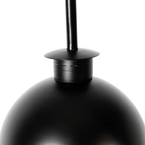 Priemyselná stojaca lampa čierna s mosadzou 2-svetlo - Haicha