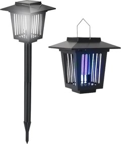Bluegarden Bluegarden, LED solárna lampa proti hmyzu 15x15x27 cm J-22, čierna, OGR-02107