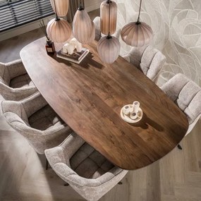 Jedálenský stôl 55-94 Central 215x105cm Masív Drevo Acacia  - Komfort-nábytok