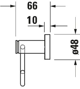 Duravit 99261000 - Držiak toaletného papiera D-CODE v lesklom chróme